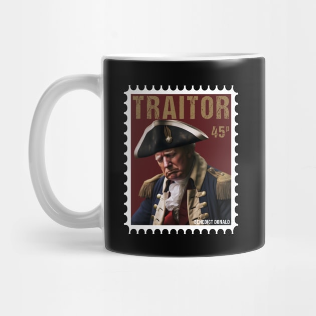 Traitor Trump Crying - Vintage Benedict Arnold Stamp Style by EthosWear